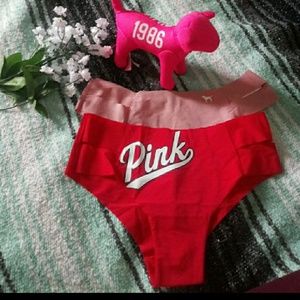 3/$15! VS PINK strappy noshow cheekster (red)